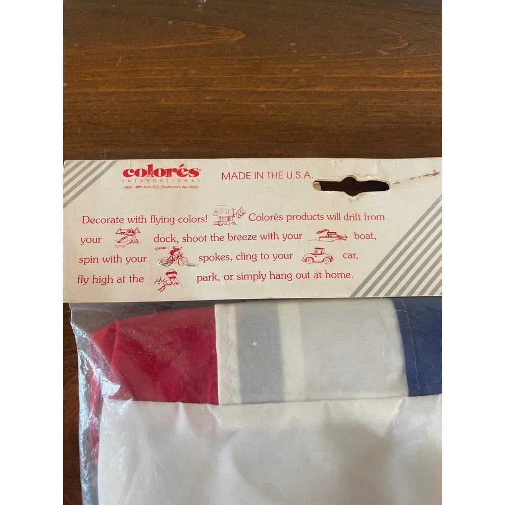 Vintage Colores International Union Jack Windsocks Set of 2 Made in USA New